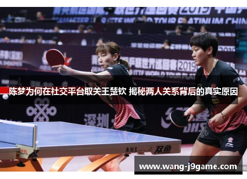 陈梦为何在社交平台取关王楚钦 揭秘两人关系背后的真实原因